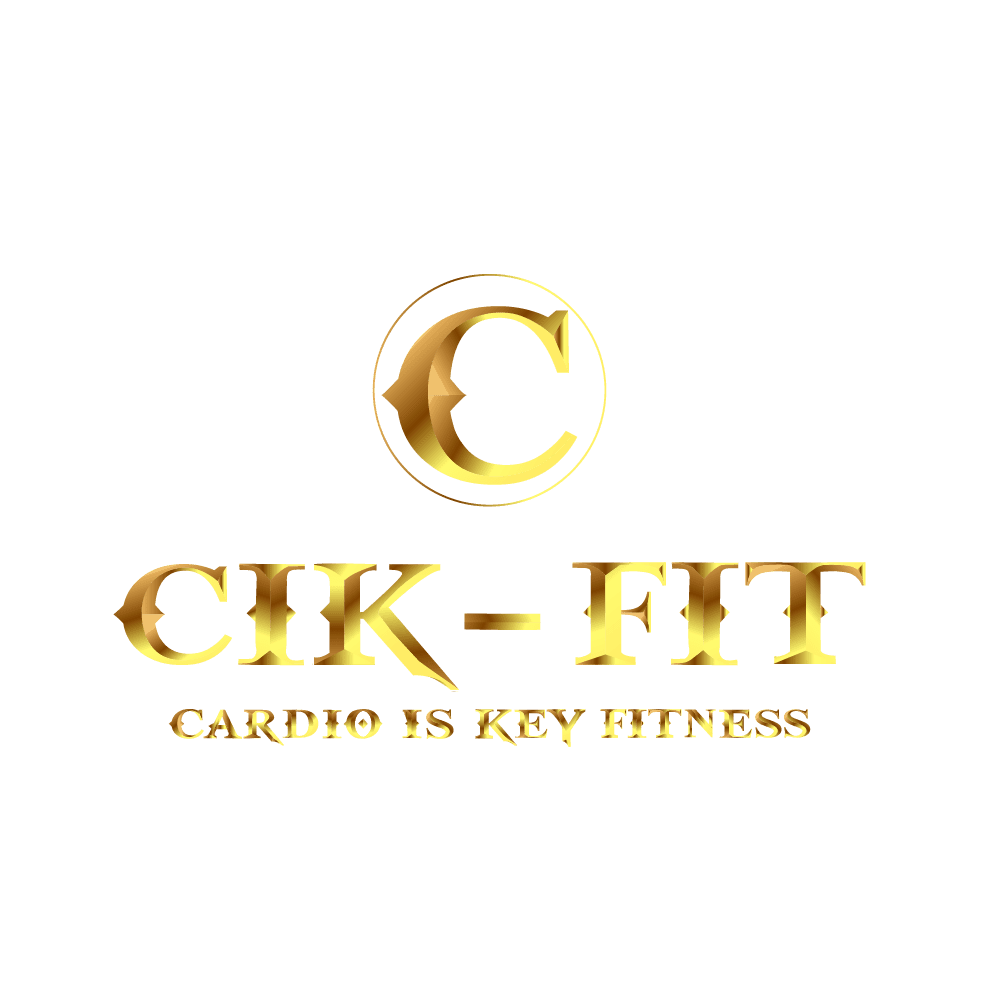 website logo start fitness with CIK FIT Used on the header of the page all over the website cardio is key to fitness