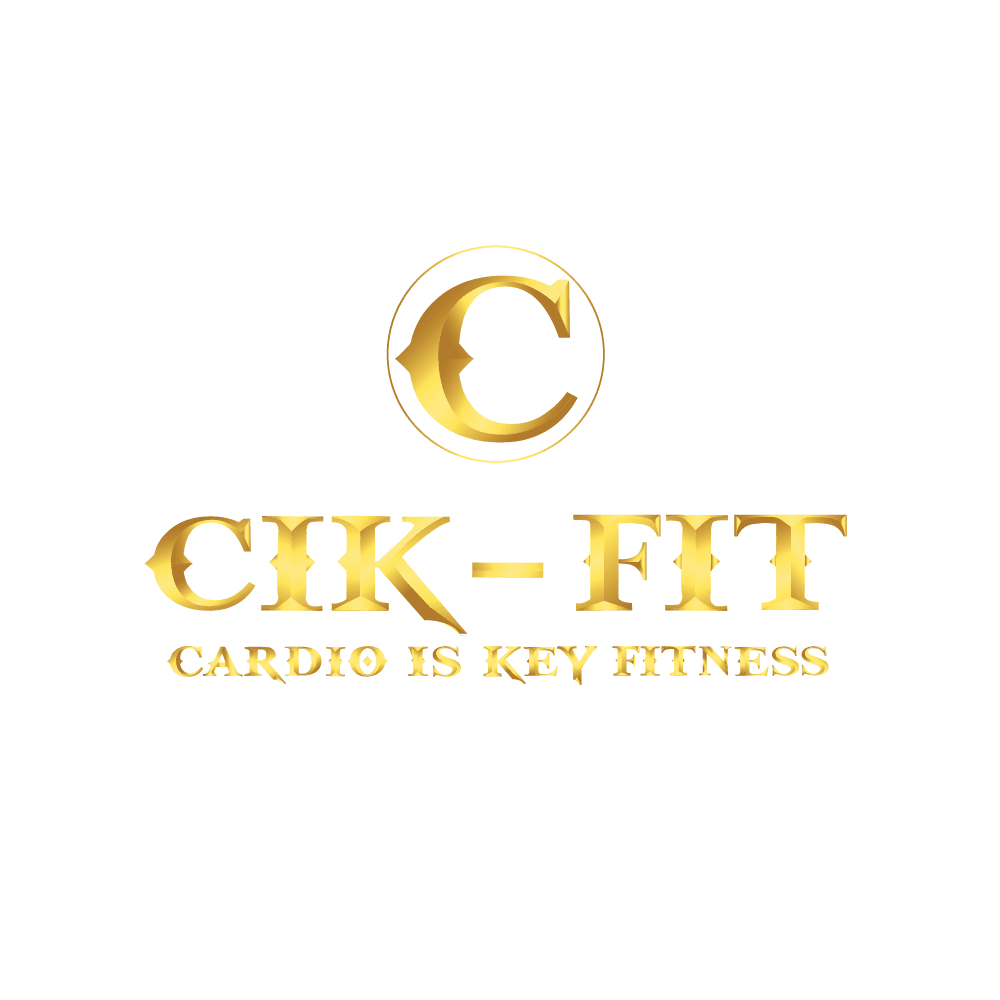 website logo start fitness with CIK FIT Used on the header of the page all over the website cardio is key to fitness